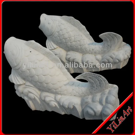 Natural Stone Garden Used Fish Statue,Marble Fish Sculpture YL-D218