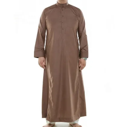 Cotton Color Garnet Red Men Kaftan Thobe