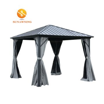 High-End Garden Gazebo with Steel Roof and Aluminum Frame: The SUNAWNING G110 Luxury Outdoor Shelter