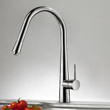 Modern WELS Brushed Pull-Out Kitchen Sink Mixer Tap