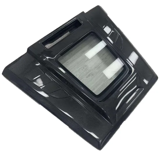 High-Quality Carbon Fiber Front Bonnet Hood with Glass Kit for W463 G Class (G500, G55, G63)