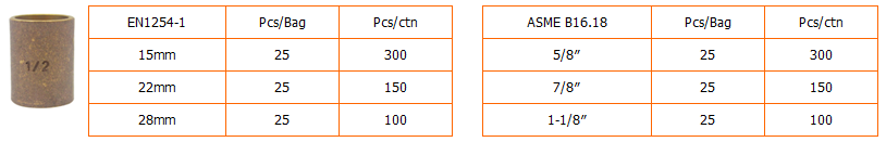 Solder Gunmetal Bronze Coupling