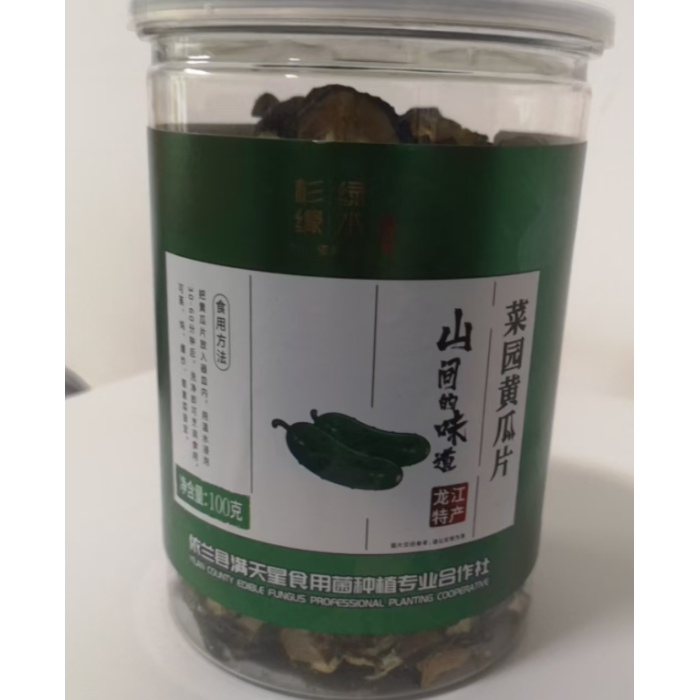 Deliciosas fatias de pepino seco