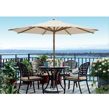 Wooden Parasol for Restaurant - Commercial Luxury Outdoor Patio Garden Umbrella