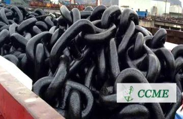 Marine anchor chains Studlink and studless chains