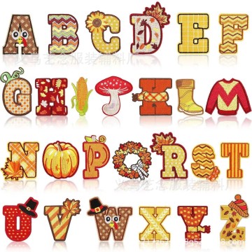 Alphabet Letter Cartoon Embroidery Patches - Iron-on Letters for Clothing & Accessories