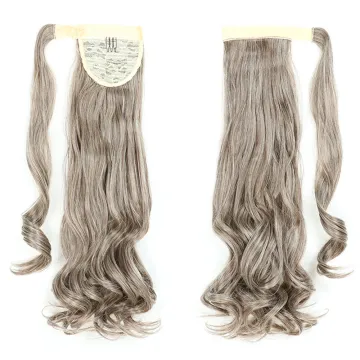 Wholesale Natural Color 20 Inch Chorliss Messy Curly Wrap Around Blonde Ponytails Afro Kinky Synthetic Ponytail Hair Extensions