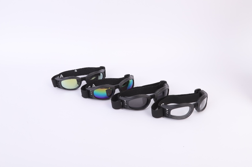 Collapsible elastic band goggles
