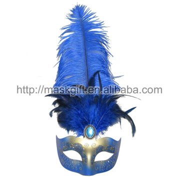 goodlooking lady masks blue venetian masks