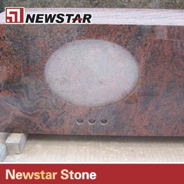 Newstar manufacture custom granite bathroom prefab vanity tops
