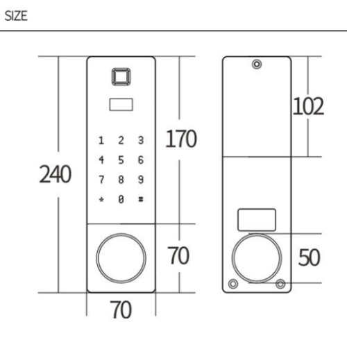 Интелигентен цифров алуминиев заключване на вратата