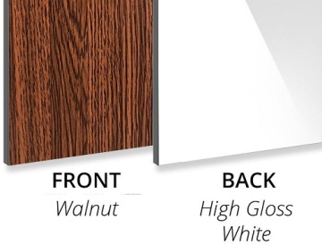 3MM Walnut/High Gloss White Aluminium Composite Panel