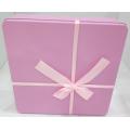 Pink Square Biscuit Tin Box