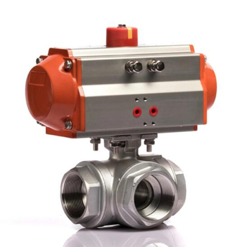 Flanged contact Ball Valve Flange Pneumatic Three-Way Ball Valve Manufactory