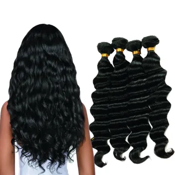 Wholesale 100 brazilian remy hair Aligned cuticle human hair Loose Deep Wave  Hair Extensions