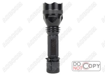Water Resistant Rechargeable Flashlight With Hidden Recharging Port,  Aluminum Led Flashlight With 18650 Li-ion Battery