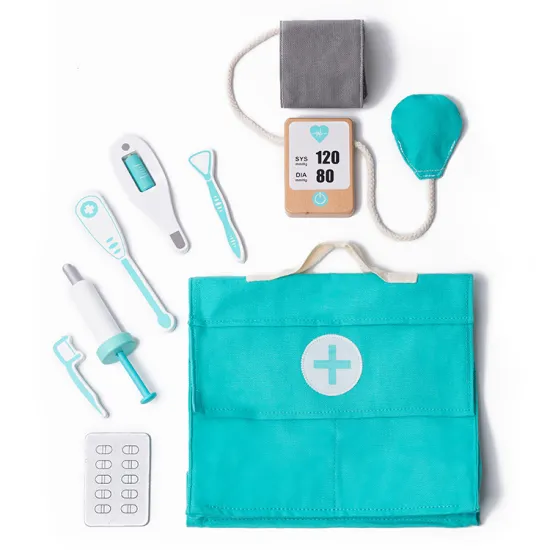 Wooden Toy Nurse Kit: A Classic Simulation and Role-Playing Toy Set for Girls