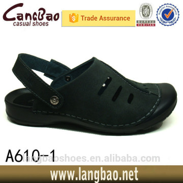 leather black sandals flip flop men slipper