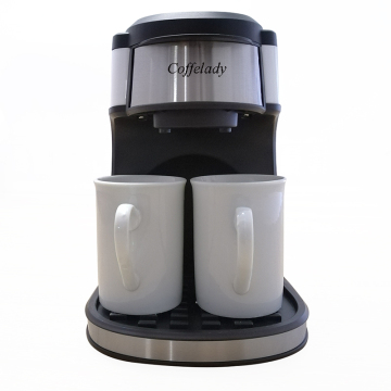 Double serve dual coffee machine