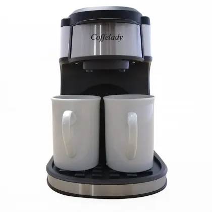 Double serve dual coffee machine