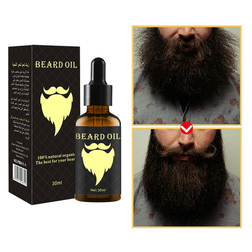 Men Beard Growth Oil Kit Soften Hair Growth Nourishing Enhancer Beard Wax Balm Moustache Oil Leave-In Conditioner Beard Care