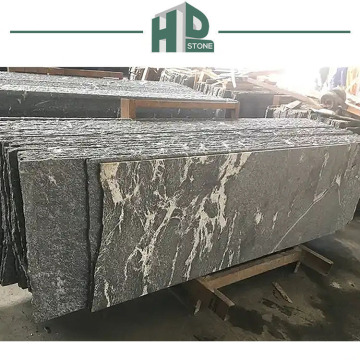 Nature Black Granite Slabs with White Veins