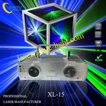 Xl-15 Dual Head Green+blue Laser Stage Lighting Equipment For Disco,clubs,ktv