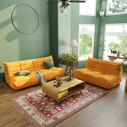 Nordic Customizable Teddy Lazy Sofa Ergonomic Bean Bag Sleeper