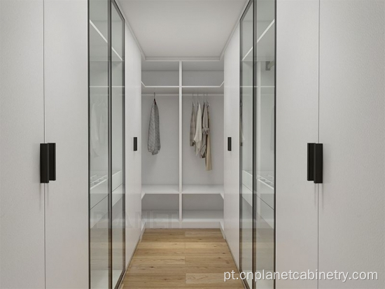 Personalização Modern Wooden Bedroom Walk In Closet Wardrobe