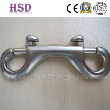 Double Eye End Snap Hook, Stainless Steel 316, Stainless Steel 304
