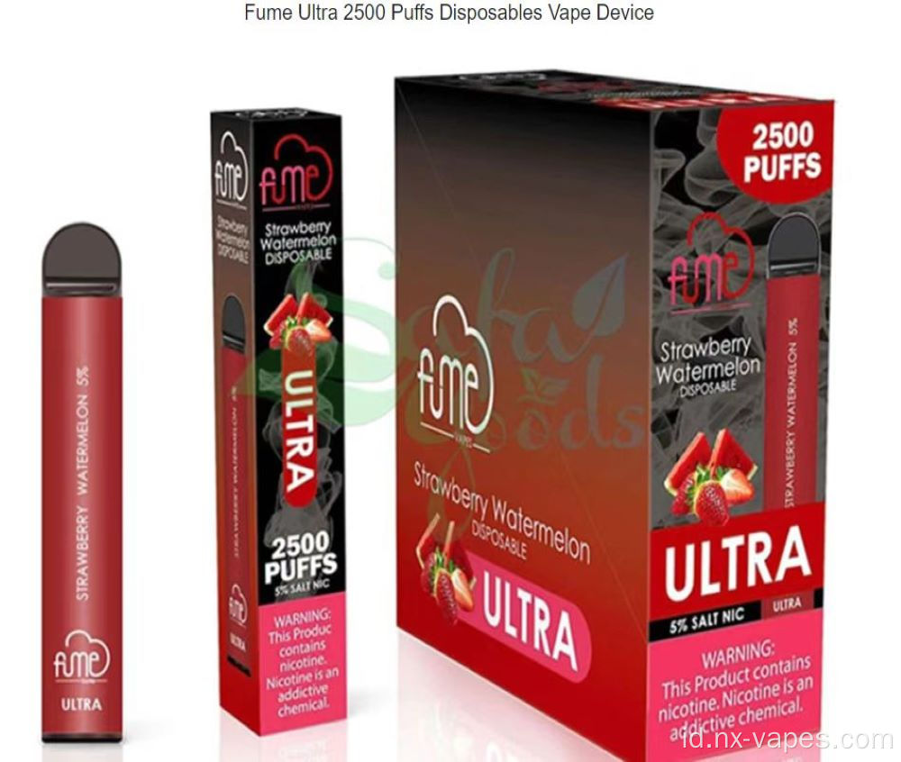 Asap ultra 2500 puff rokok sekali pakai
