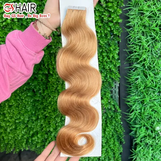 GS European Double Drawn Russian Tape In Hair Extension 100% Human Hair
