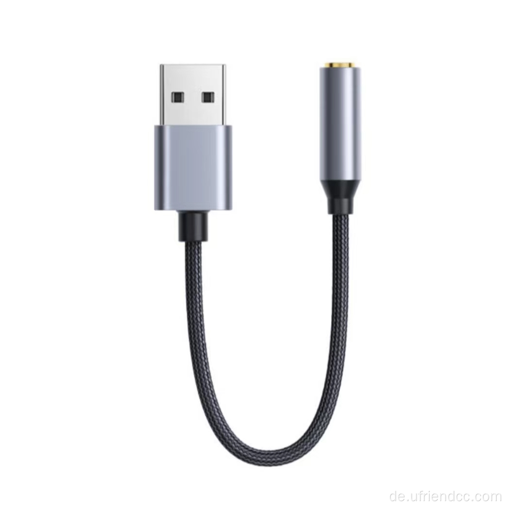 USB -Kopfhöreradapter USB an Computer -Soundkarte
