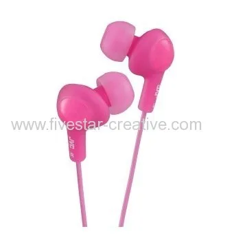 Jvc Hafx5pe Gumy Plus Noise Isolating Headphones-peach Pink 