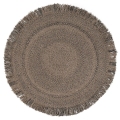alfombra de alfombras redondas trenzadas de lana natural
