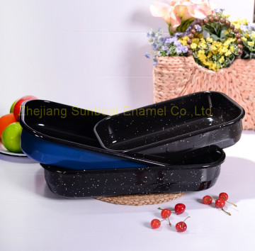 High Quality Cast Iron Rectangular Enamel Tray