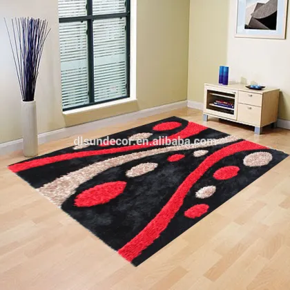china red circle pattern carpet tiles