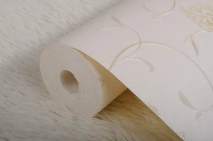 Pastoral Wallpaper As Embroidery , Dream Garden Pvc Flower Wallpaper