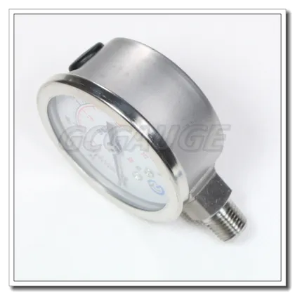 High quality all stainless steel industrial 63mm dial bourbon tube manometer