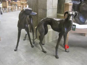 famous garden dog bronze statues