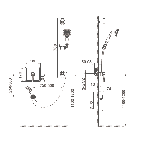 Long-lasting Durability Shower Set