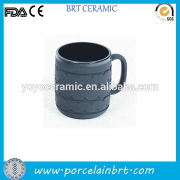 Tire tread coffee mug ceramic easter gift