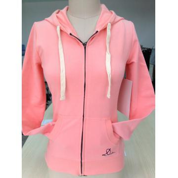 Women\'s 100% Cotton Knitted Hoody