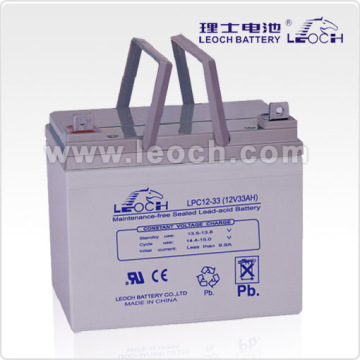 LEOCH Lead Acid Battery for Vehicle with 33Ah, and 12V, 195 x 130 x 164mm