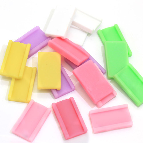 Mischfarbe Cube Kaugummi Candy Shaped Harz Flatback Perlen Telefon Shell Dekor Sammelalben Artikel Handwerk DIY Spacer