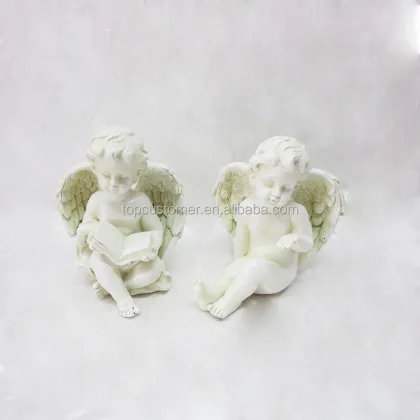 Romantic Polyresin Guardian Angel Figurine