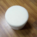 Tissu en bois en tissu Repose-pieds ronds Pouf ottoman