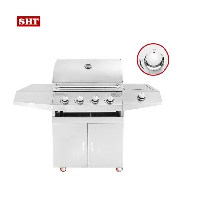 L Shaped Outdoor Kitchen 4 Burner Gas Grill BBQ Grill Japan Barbecue Grill for Sale