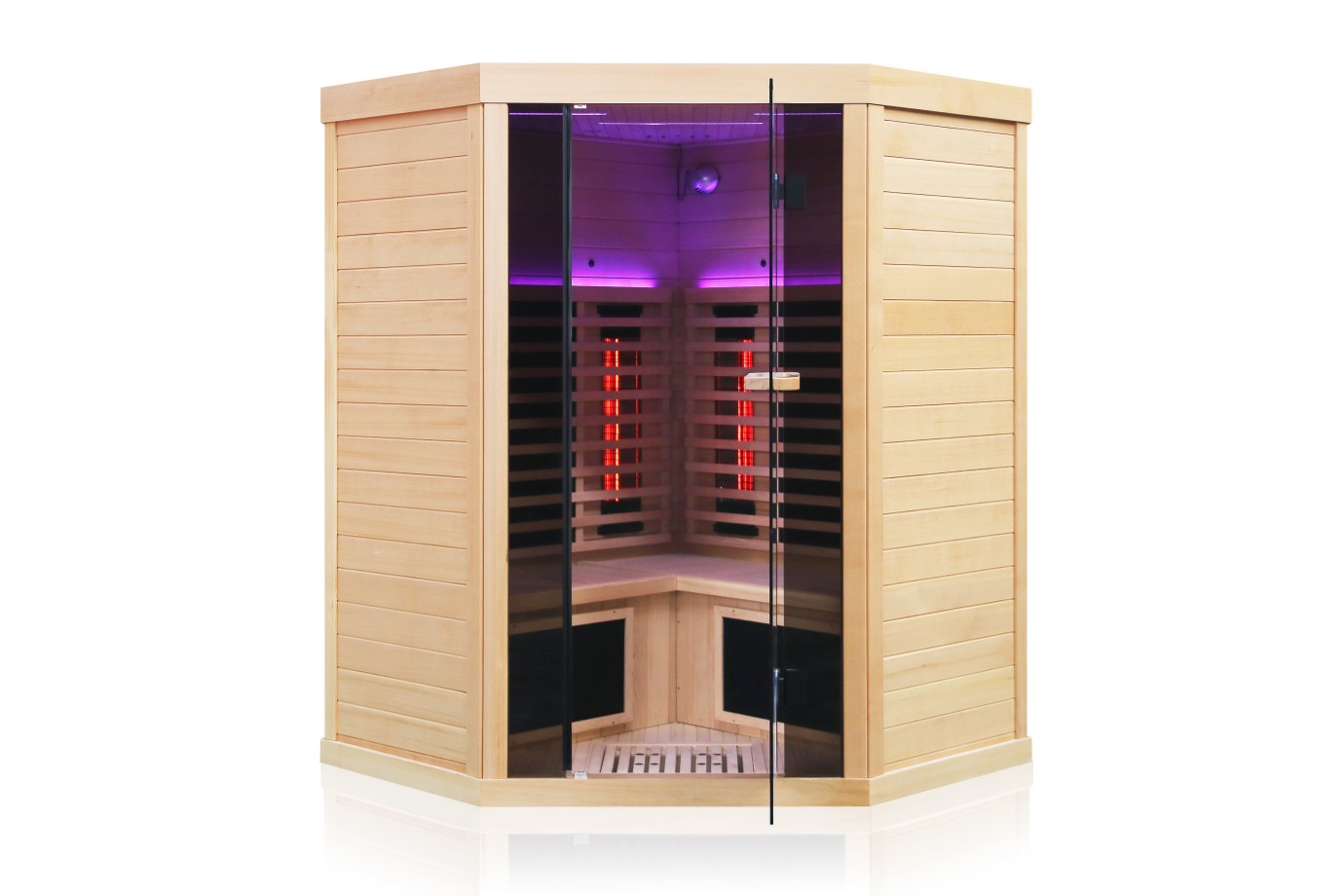 Four-person head infrared sauna room: A multi-person health preservation haven in a small space Traditional saunas often have