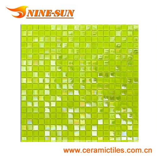 Light Green Glass Mosaic Tile